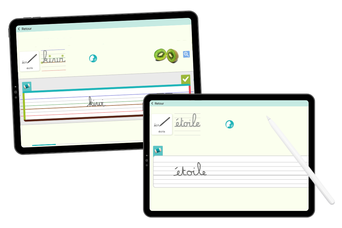 Module “J’écris en cursive”