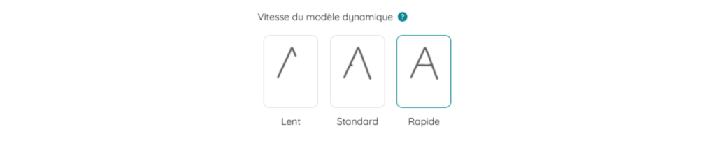 vitesse modèle dynamique sur kaligo